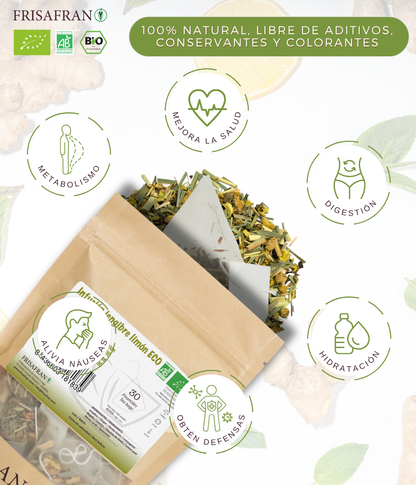 Infusión De Jengibre-limón Ecológica |granel | Calidad | Frisafran 100 G_1