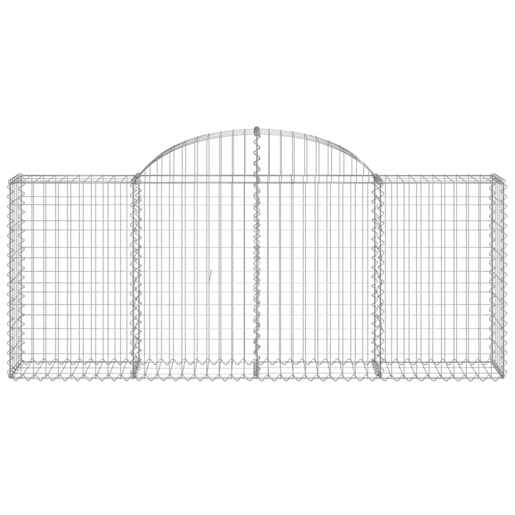 Cestas De Gaviones 5 Uds Forma De Arco Hierro 200x30x80/100 Cm_3