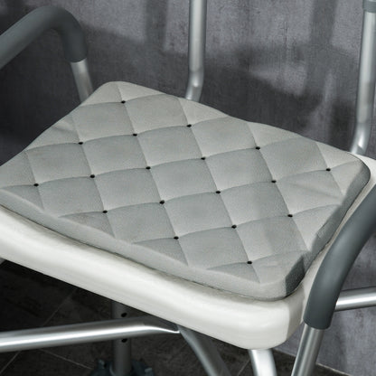 Silla De Ducha Homcom Aluminio, Hdpe Gris 53.5x52x90 Cm 713-144v00gy_4