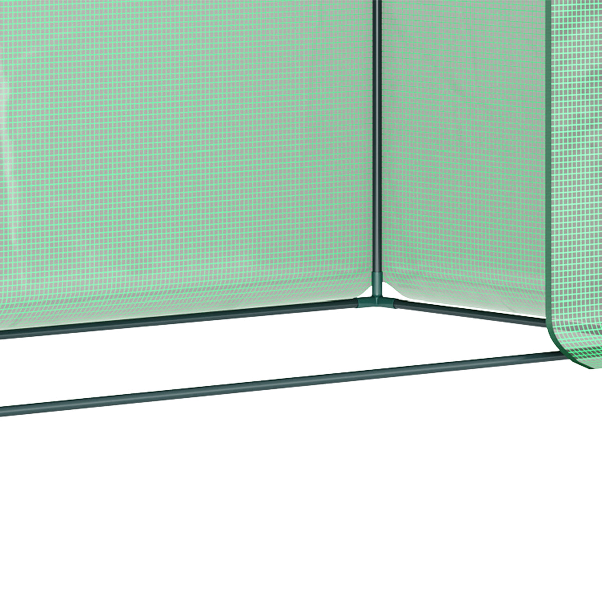 Invernadero Outsunny Acero, Pe Verde 200x76x168 Cm_4