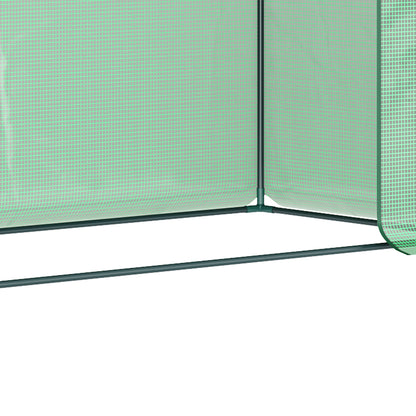 Invernadero Outsunny Acero, Pe Verde 200x76x168 Cm_4