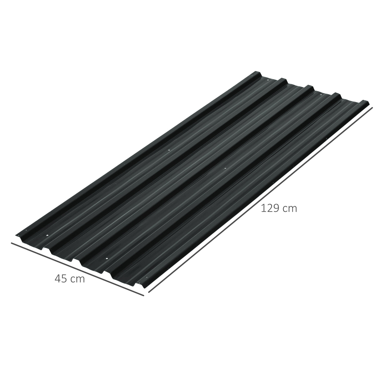 Paneles Acero Galvanizado Outsunny Acero Galvanizado Gris Oscuro 129x45 Cm_2