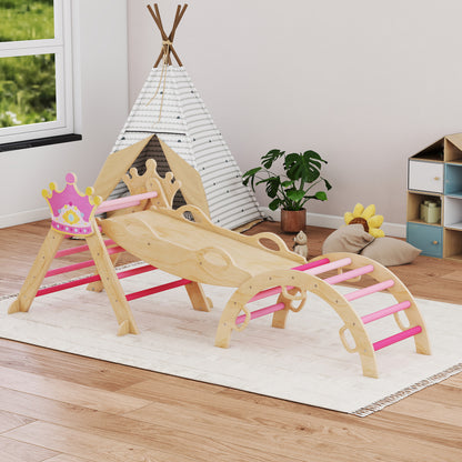 Triángulo De Escalada Aiyaplay Madera Contrachapado Rosa 195x74x38 Cm 331-099v00pk_3