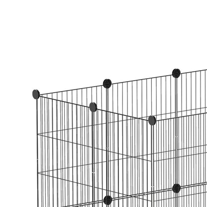 Parque Para Mascotas Pawhut Acero Negro 120x60x80 Cm D51-456v00bk_5