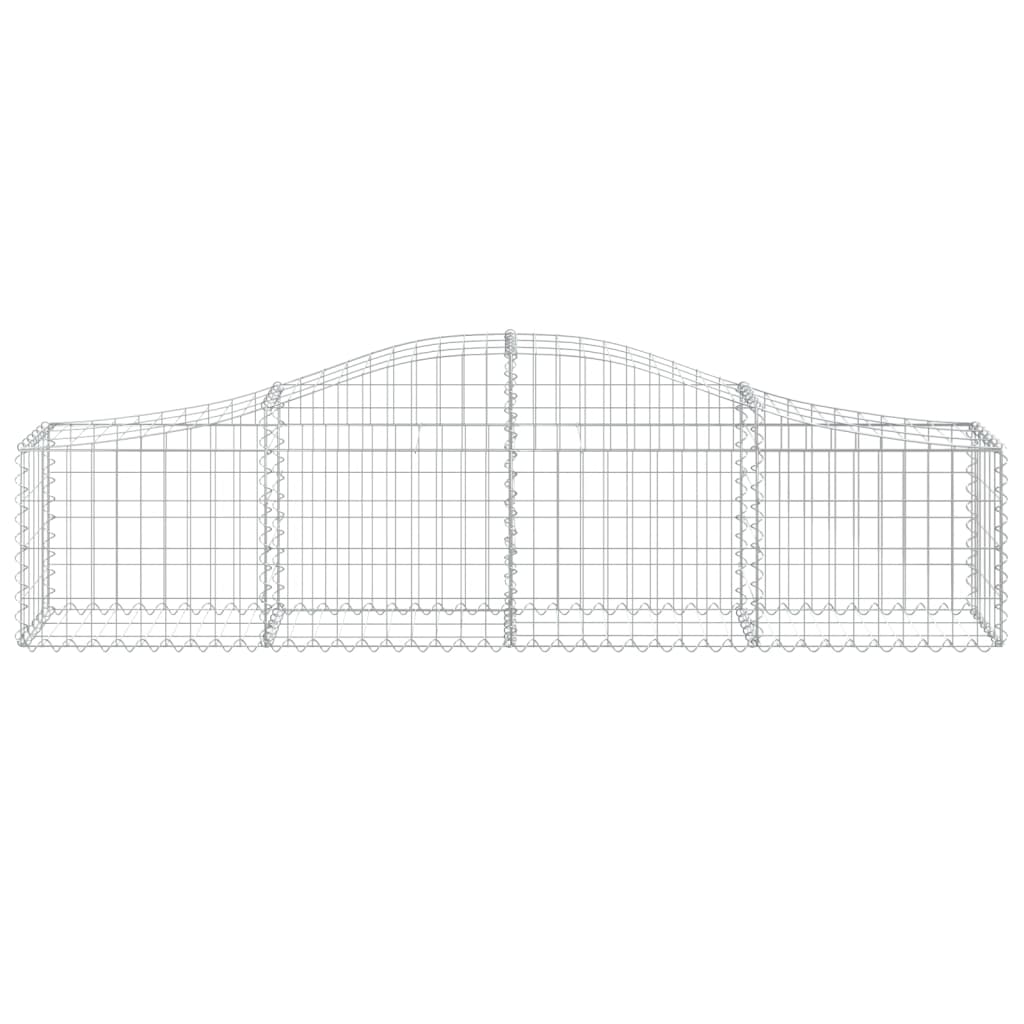Cestas De Gaviones 15 Uds Forma De Arco Hierro 200x30x40/60 Cm_3