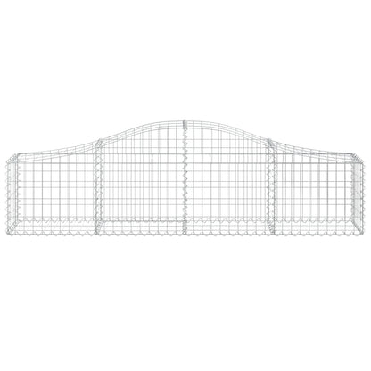 Cestas De Gaviones 2 Uds Forma De Arco Hierro 200x30x40/60 Cm_3