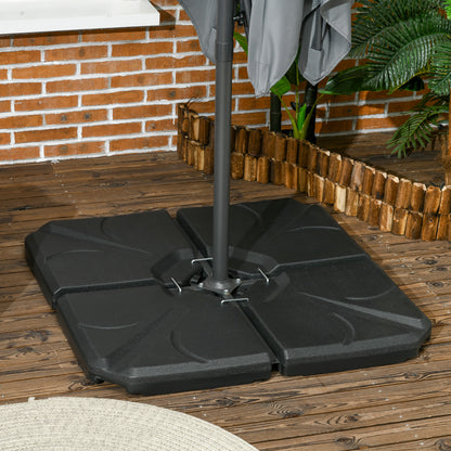 Base Para Sombrilla Outsunny Hdpe Negro 103x103x8.3 Cm_1