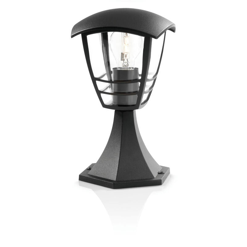 Aplique Exterior Sobremuro1x60w Negro Mod. Creek Philips_0