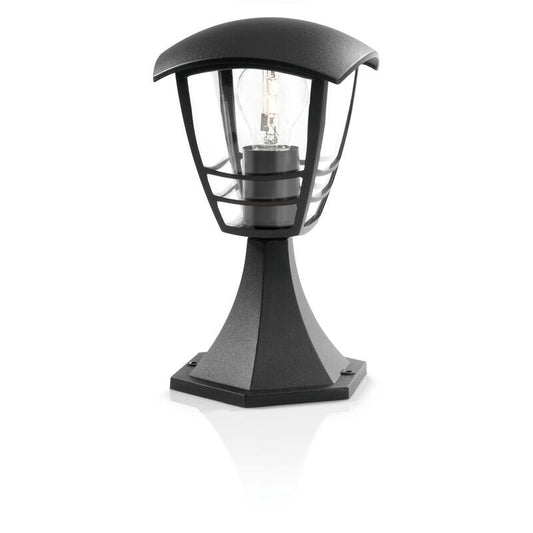 Aplique Exterior Sobremuro1x60w Negro Mod. Creek Philips_0