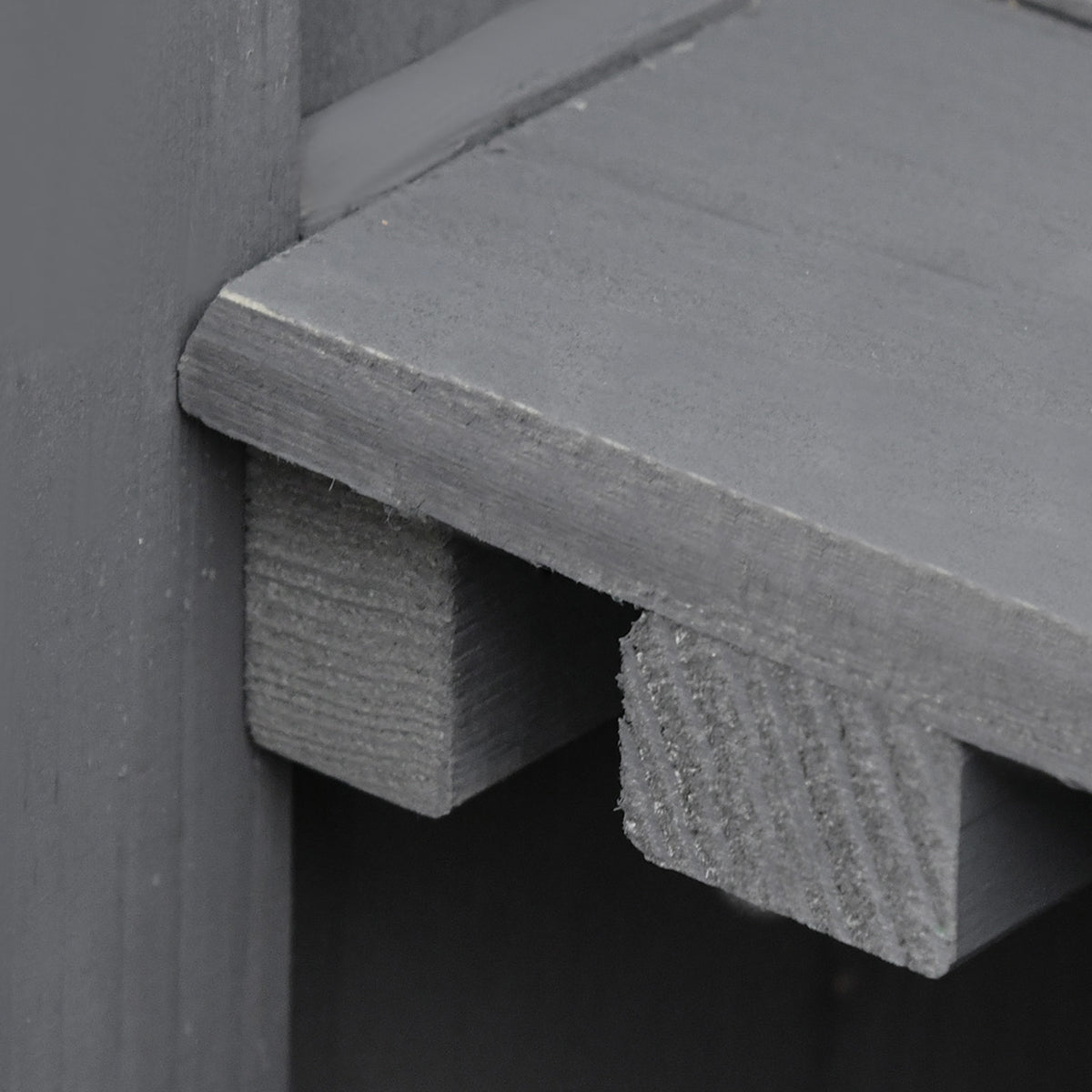 Armario De Jardín Outsunny Madera De Abeto Gris 74x43x88 Cm_4