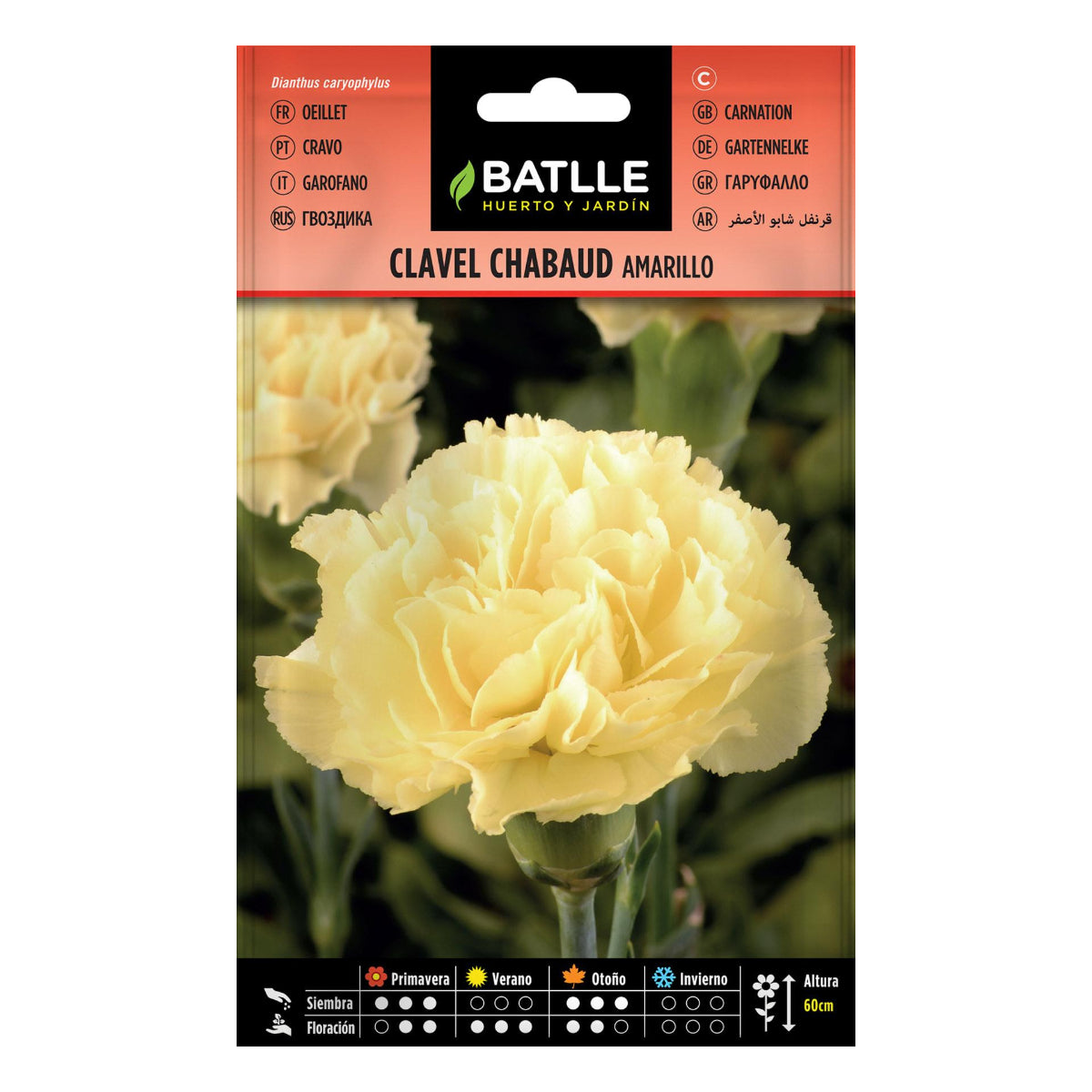 Semillas de Clavel doble amarillo Batlle