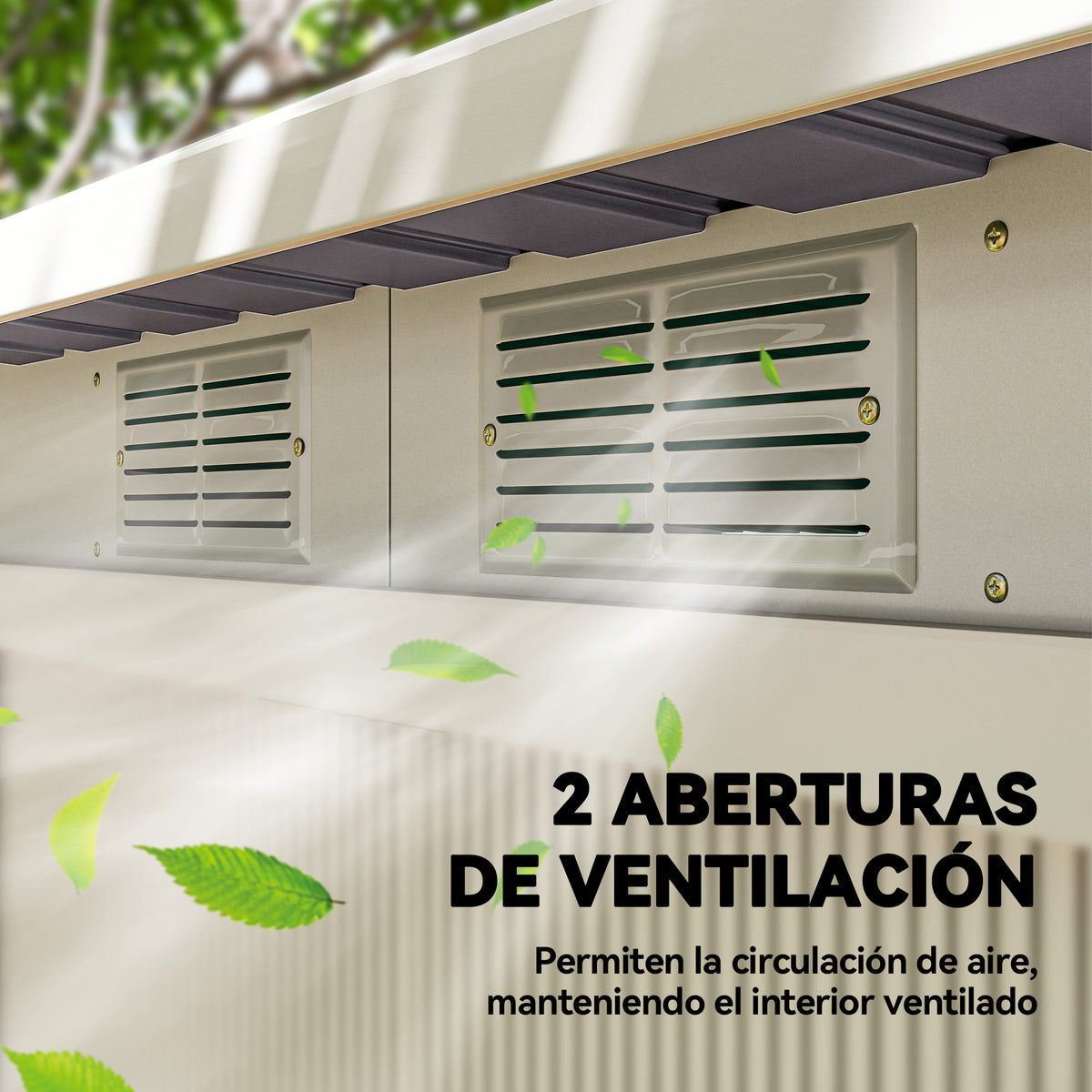 Cobertizo De Jardín Outsunny Acero Galvanizado Gris Claro 280x130x172 Cm_3