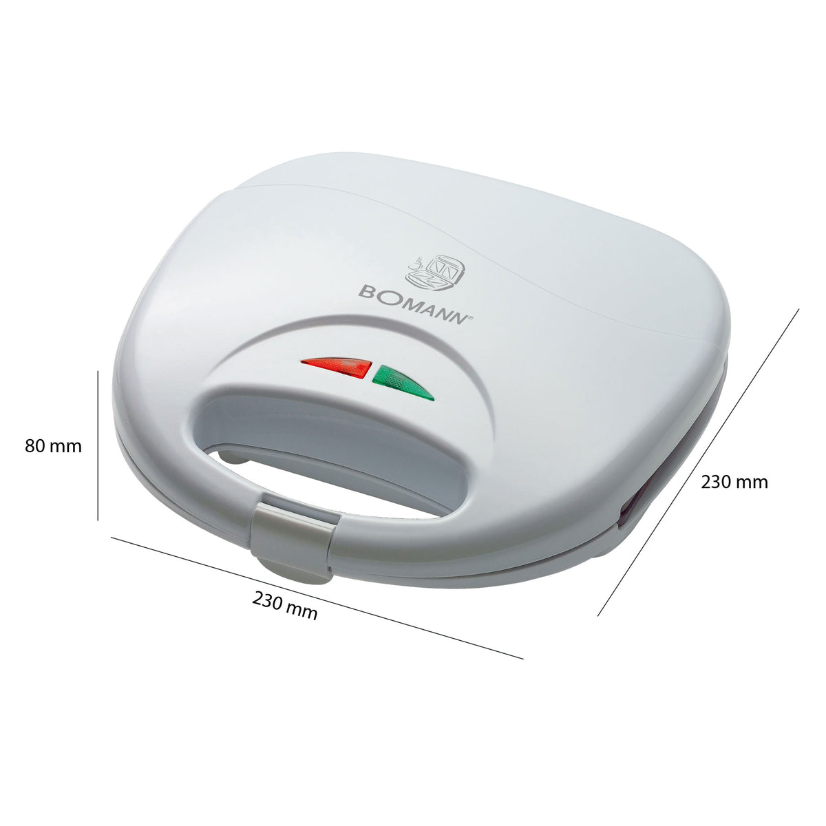 Sandwichera, 2 Sandwiches, Placas Antiadherentes, Regulador Temperatura, Tostado Perfecto Bomann St 5016 Cb 750w_5