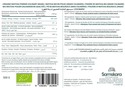 Matcha En Polvo Bio - 1kg (2 X 500g En Bolsas Opacas Anti-luz) | Superalimento Ecológico Vegano Para Batidos, Smoothies_1