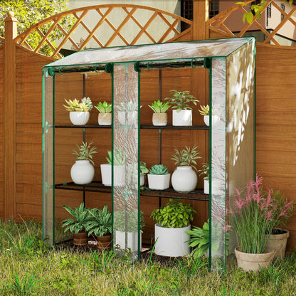 Invernadero De Jardín Outsunny Acero, Pe Transparente 143x46x151 Cm_3