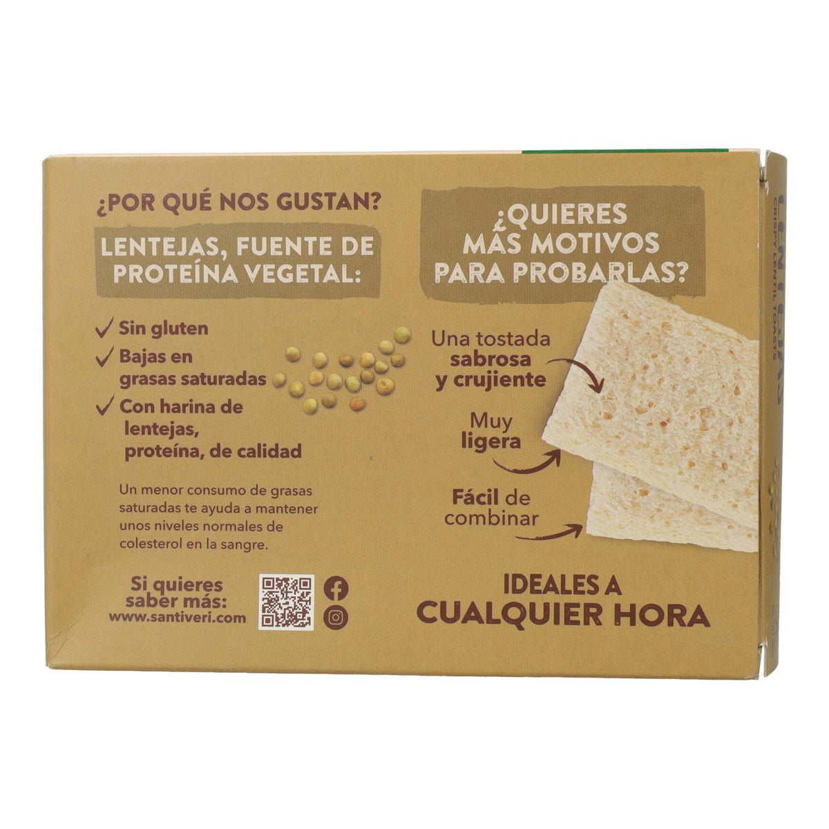 Tostadas Ligeras y Crujientes de Lentejas Bio Santiveri 100 g