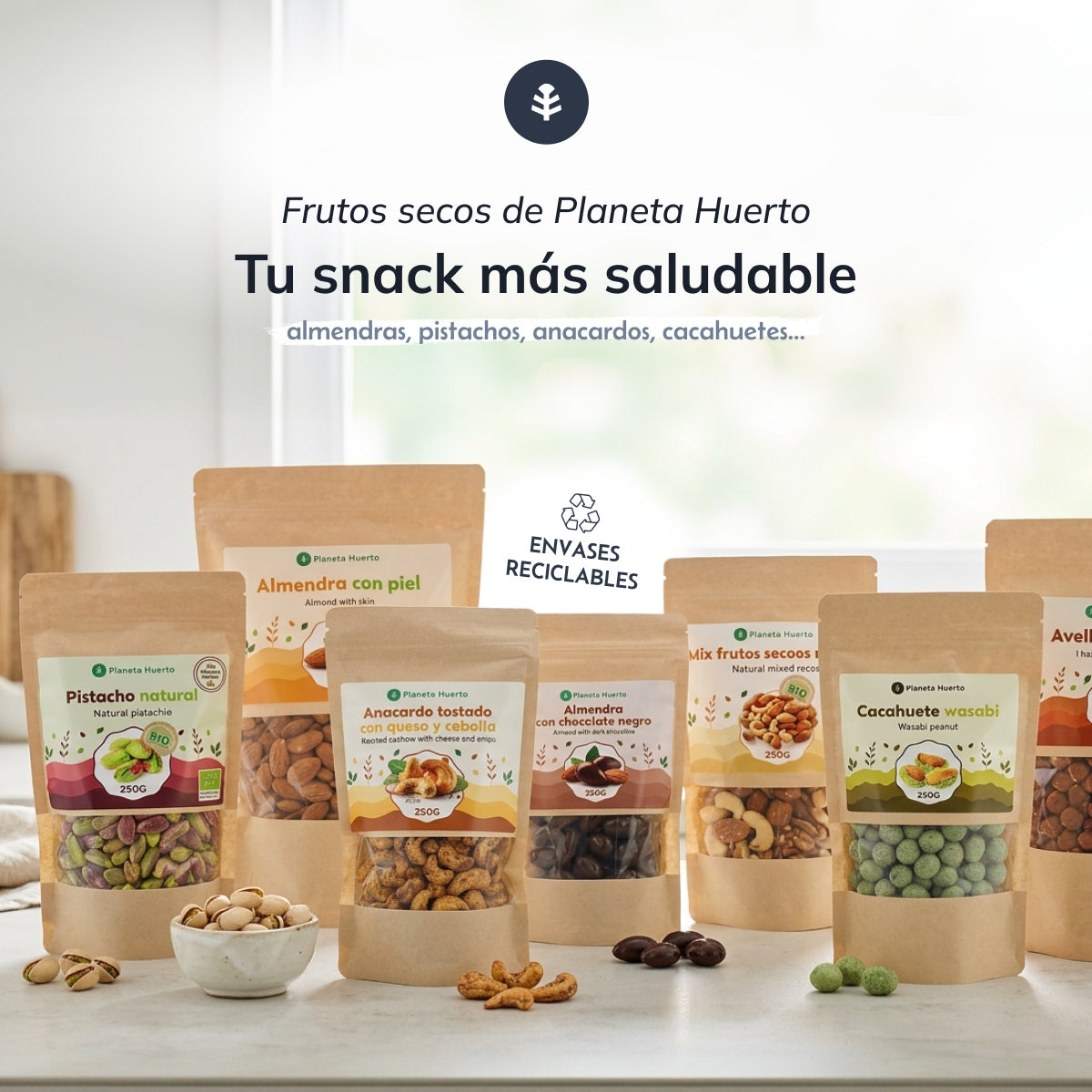 Almendra tostada con piel ECO Planeta Huerto 1 kg