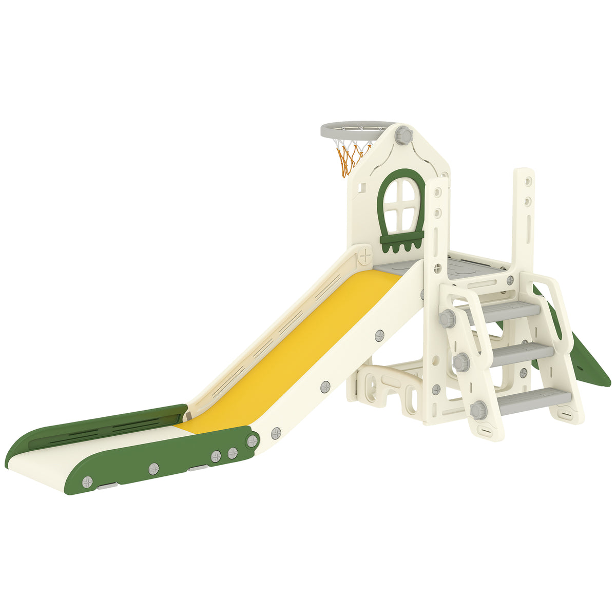 Tobogán Infantil Aiyaplay Hdpe Crema 191x100x84 Cm_0