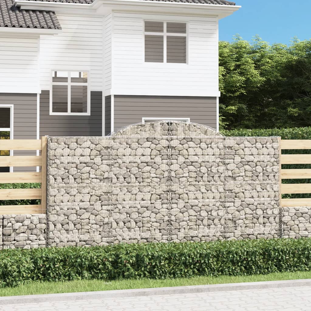 Cestas De Gaviones 2 Uds Forma De Arco Hierro 300x30x160/180 Cm_1
