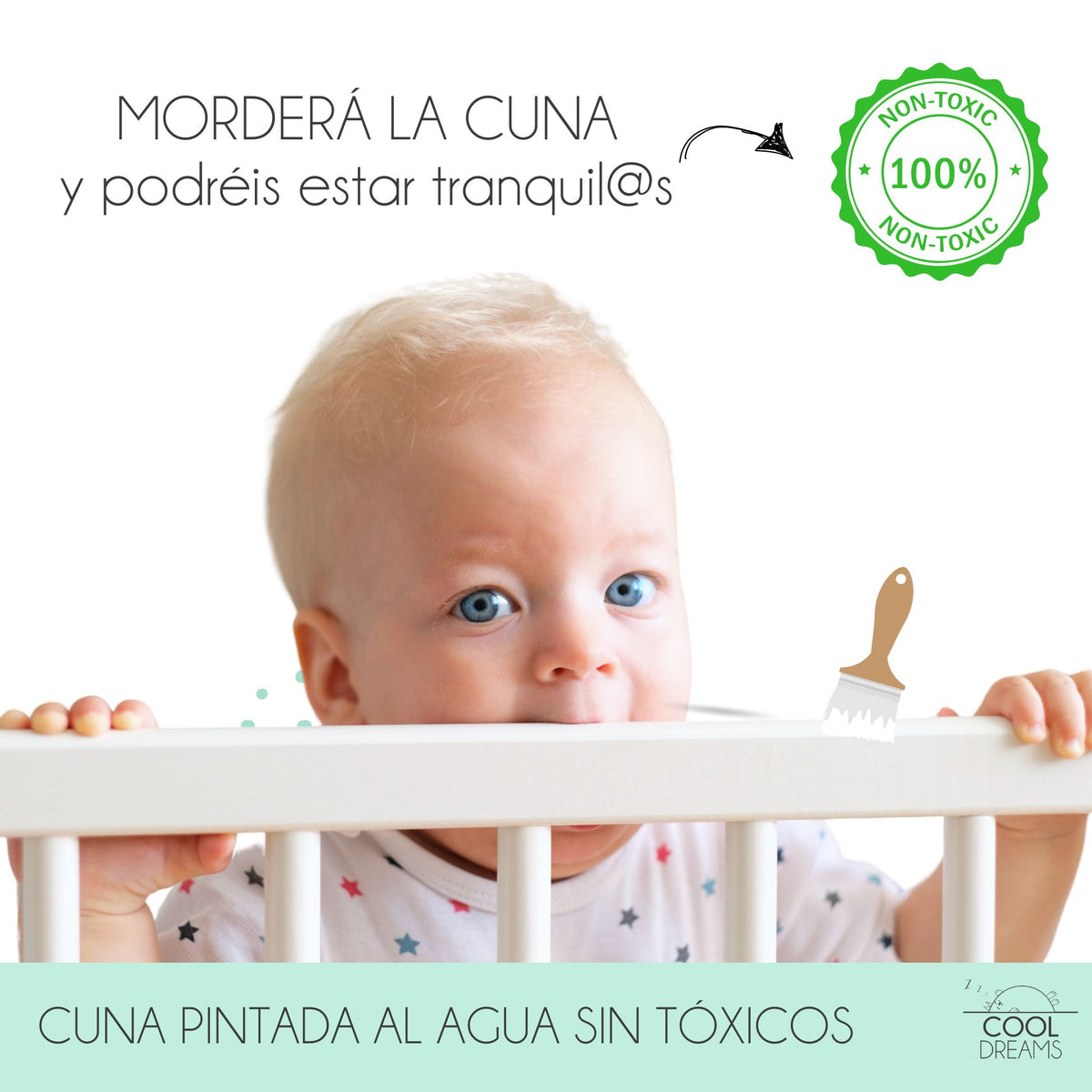 Cuna De Bebé Laponia Estilo Nórdico Natural 120x60 Cm Madera De Haya 3 Alturas De Somier Y 4 Ruedas Con Freno_3
