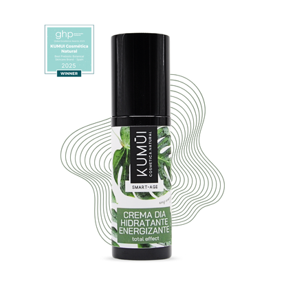 Crema Día Facial Antiedad Energizante Total Effect - Con Prebióticos, Acido Hialuronico y Algas Reafirmantes KUMUI 30ml_0