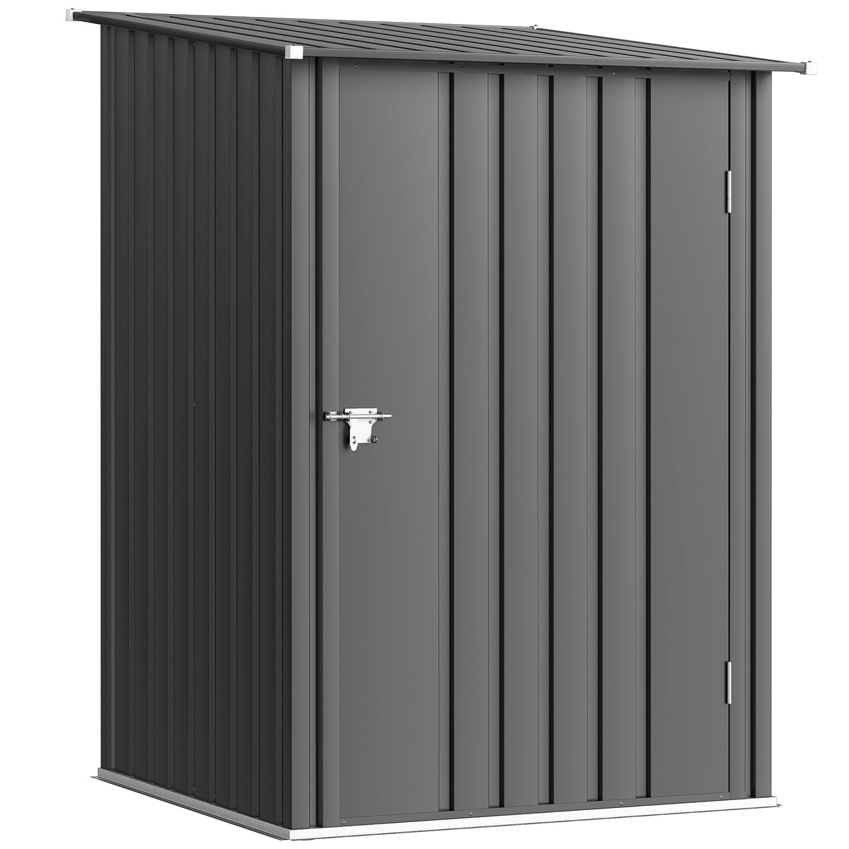 Caseta De Jardín 0,92 M² Con Cerradura Outsunny 100x103x160 Cm Gris_0