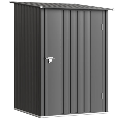 Caseta De Jardín 0,92 M² Con Cerradura Outsunny 100x103x160 Cm Gris_0