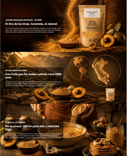 Lúcuma En Polvo Bio - 250g | Superalimento Ecológico Vegano Para Batidos, Smoothies Y Zumos - caducidad 02/2027_3
