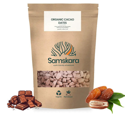 Dátiles Con Cacao Bio - Pack 2 X 500g (2 Envases Retail) | Dátiles Ecológicos Naturales, Endulzante Vegano_0