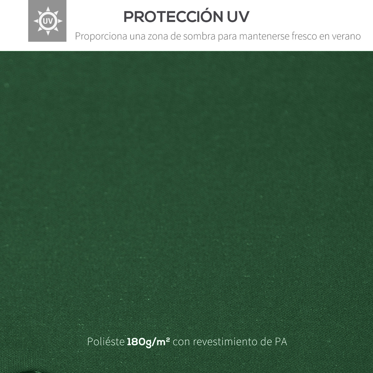 Techo Reemplazo Para Carpa Outsunny Verde 300x300 Cm_5