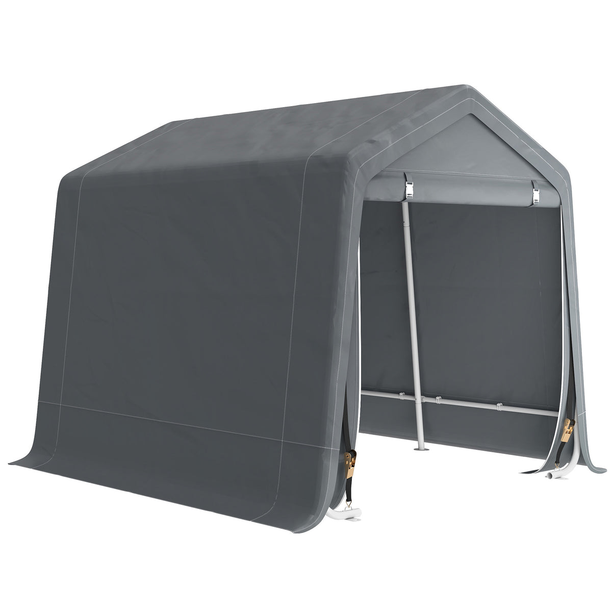 Outsunny Carpa De Jardín Para Herramientas 2,4x2x2 M Gris_0