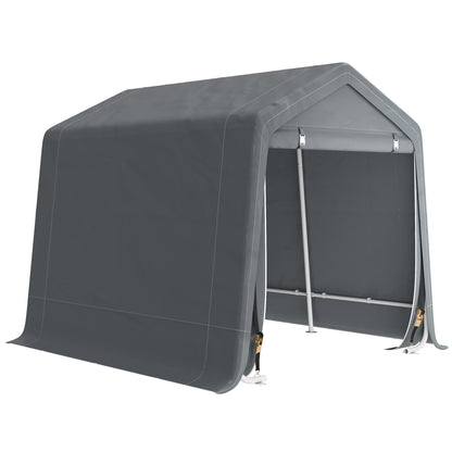 Outsunny Carpa De Jardín Para Herramientas 2,4x2x2 M Gris_0