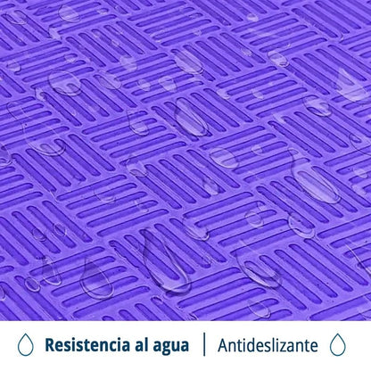 Tatami Puzzle Eva Para Suelo Infantil 1x1m X20mm Naranja - Lila Pack Ahorro 20 Unidad_4
