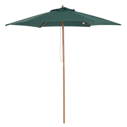 Parasol De Jardín Outsunny Verde Oscuro Ø250x230 Cm_0