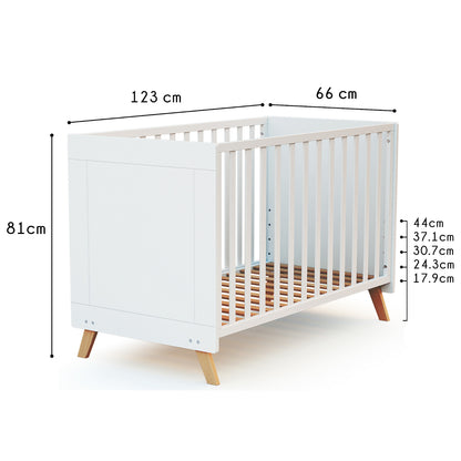 Cuna De Bebé Sakura Estilo Nórdico Infantil, Convertible En Cama Infantil (kit Colecho Opcional)_1