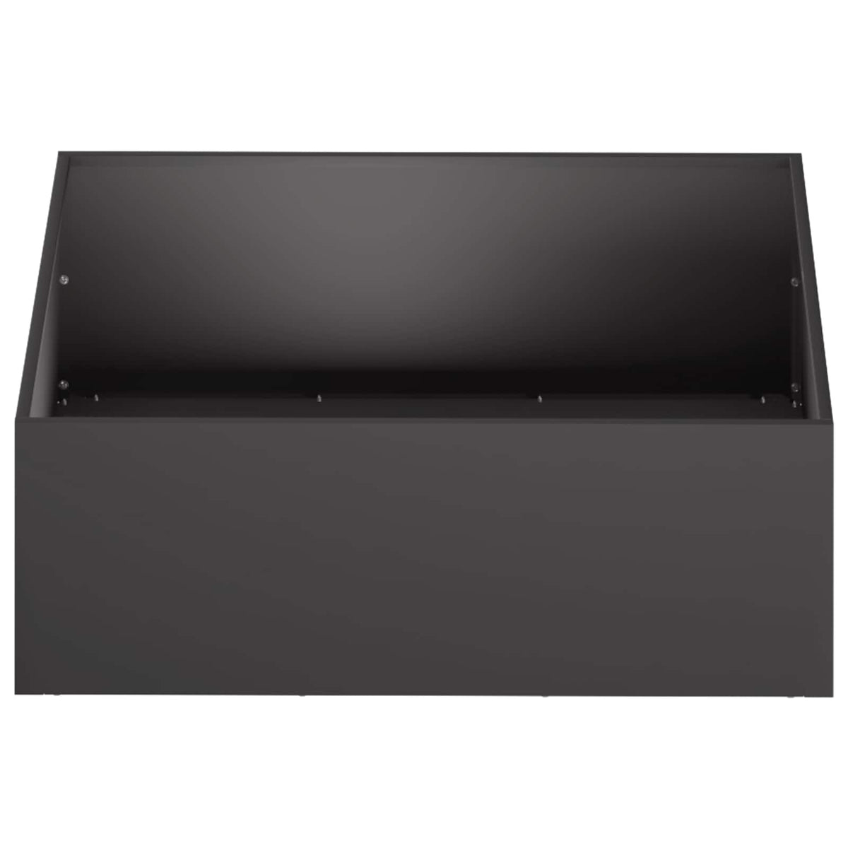 Macetero De Jardín Negro 60 X 60 X 20 Cm Acero Laminado En Frío_2