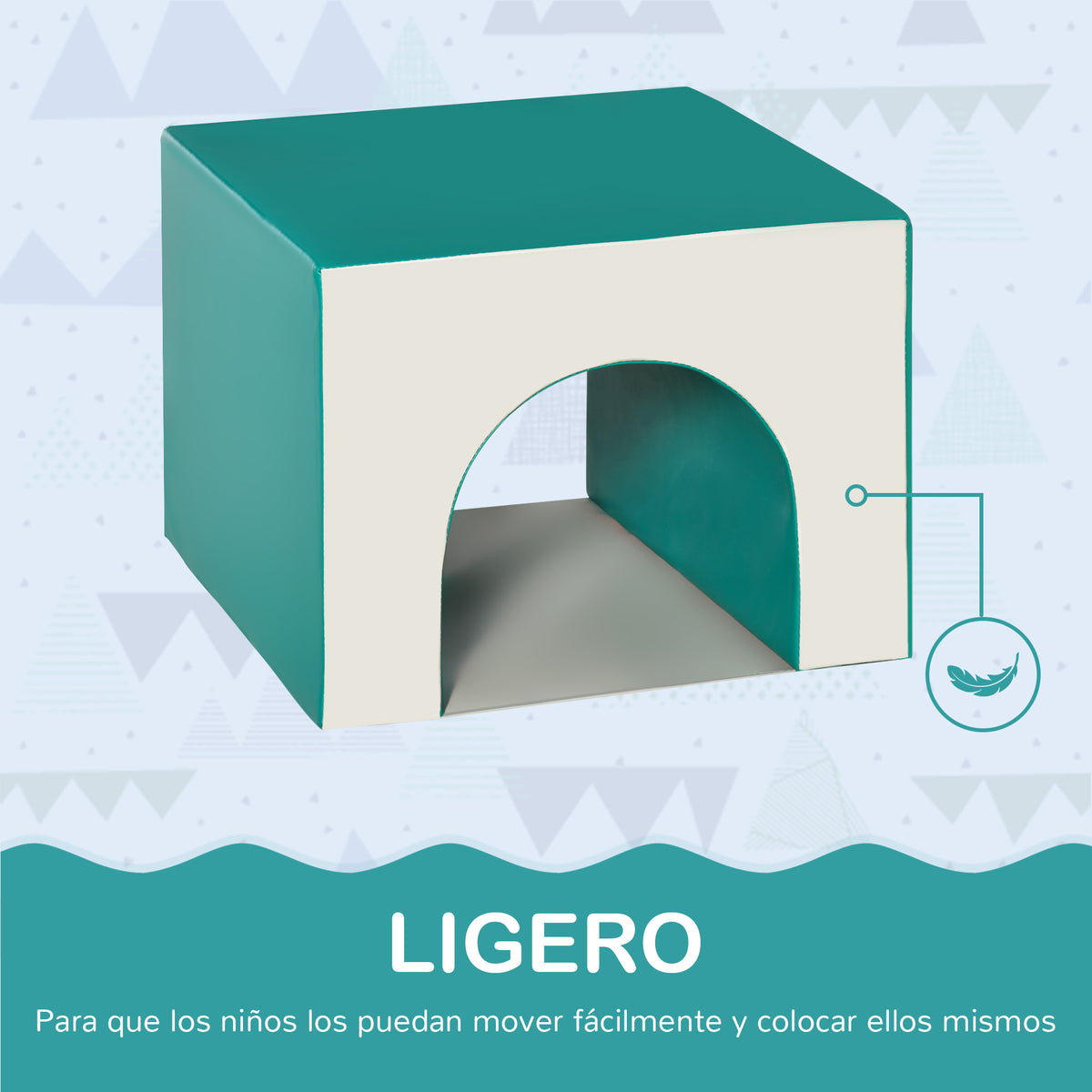Juego De 4 Bloques De Espuma Homcom Pu, Epe Multicolor 150x50x39 Cm_5