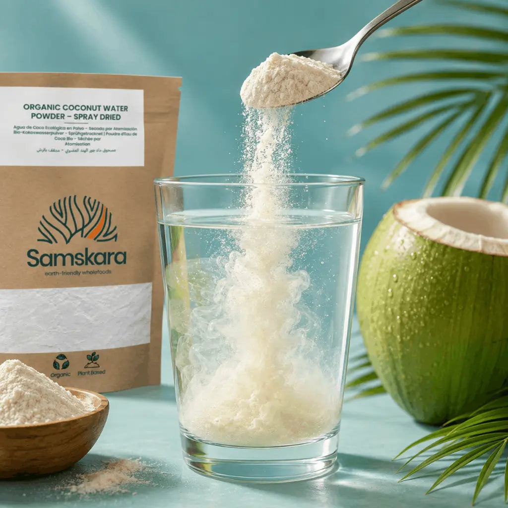 Samskara Agua De Coco En Polvo Ecológica Spray-dried De Sri Lanka - 1kg (4 X 250g Envases Retail)_1