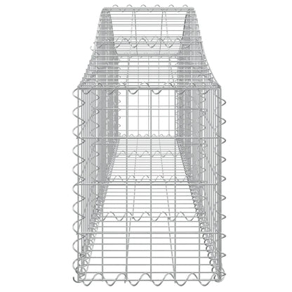 Cestas De Gaviones 9 Uds Forma De Arco Hierro 200x30x40/60 Cm_4