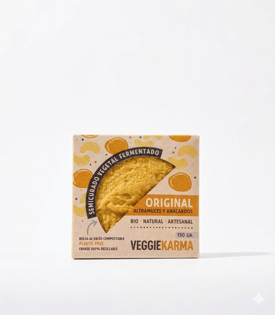 Queso Vegano Semicurado Vegetal Original 150 g_0