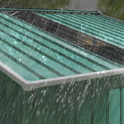 Caseta De Jardín Outsunny Acero Galvanizado Verde 277x195x192 Cm_3
