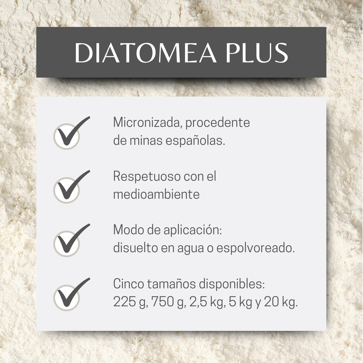 Tierra De Diatomeas Micronizada - 100% Natural Y Ecológica - 225 G - Múltiples Usos - Polvo De Diatomeas En Envase Pulve_1
