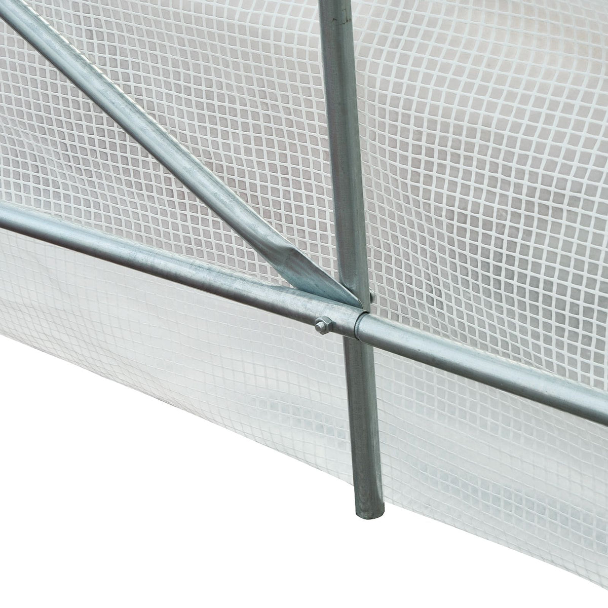 Invernadero De Túnel Outsunny Pe, Metal Galvanizado Blanco 395x300x200 Cm_4