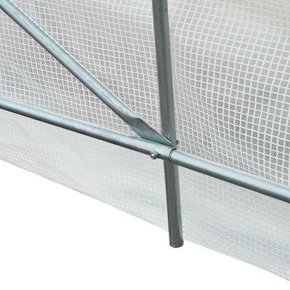 Invernadero De Túnel Outsunny Pe, Metal Galvanizado Blanco 395x300x200 Cm_4