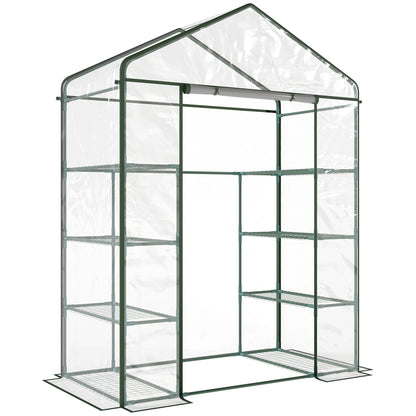Invernadero De Jardín Outsunny Tubo De Acero, Pvc Verde 143x73x195cm_1