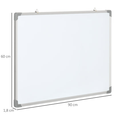 Homcom Pizarra Blanca Magnética Con Bastidor De Aleación De Aluminio 90x60 Cm_2