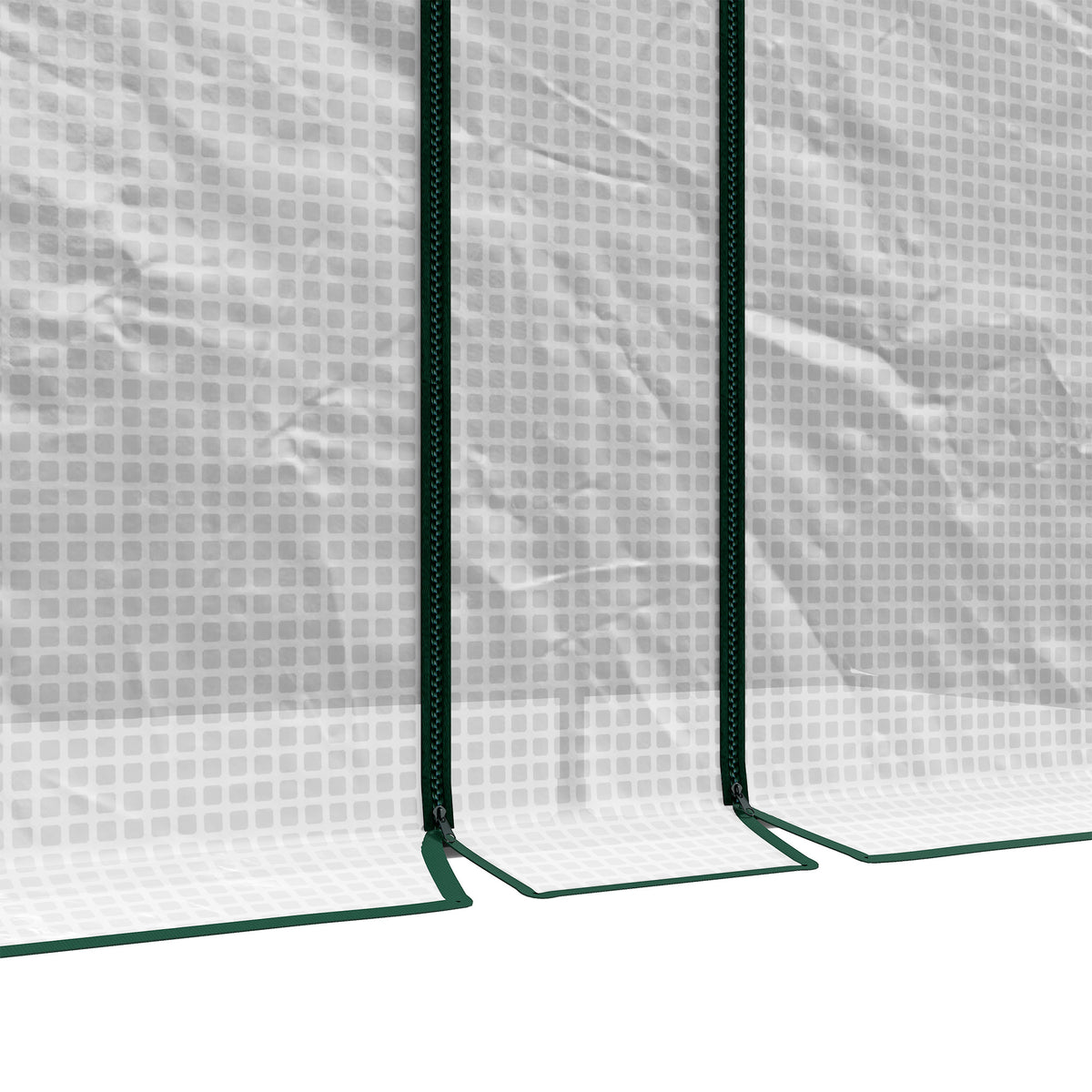 Invernadero Outsunny Acero, Pe Blanco 200x100x178 Cm_4