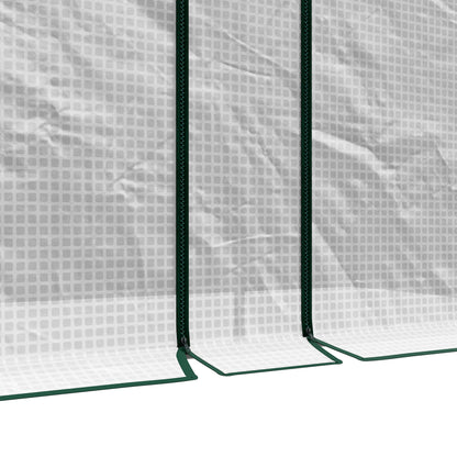 Invernadero Outsunny Acero, Pe Blanco 200x100x178 Cm_4