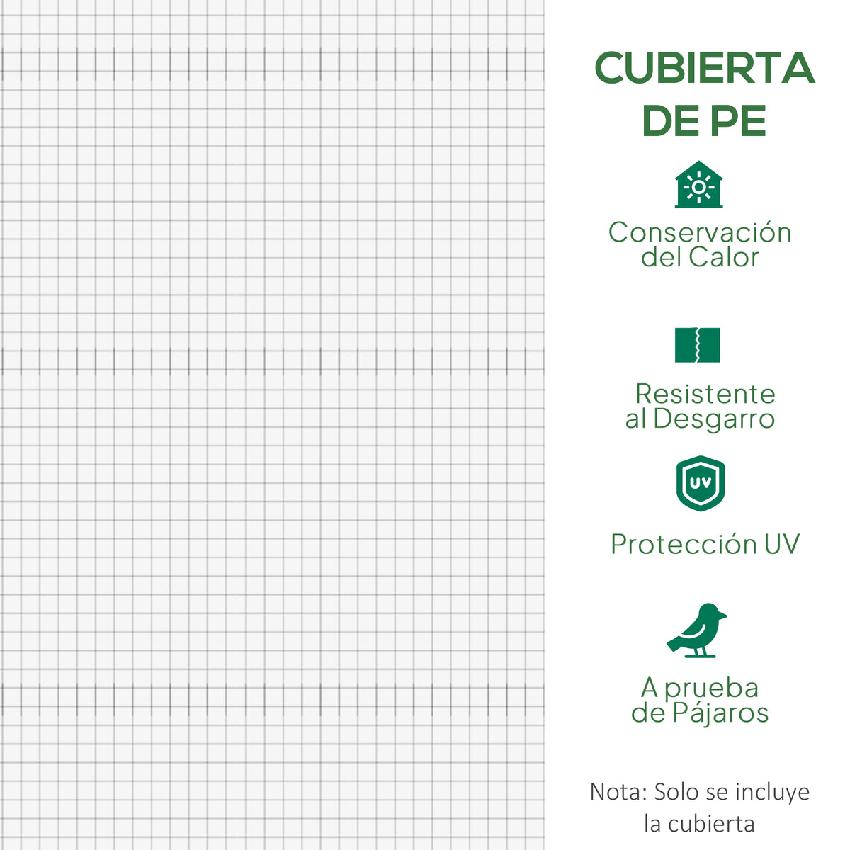 Cubierta De Invernadero Outsunny Polietileno Blanco 300x200x200 Cm 845-382v03wt_5