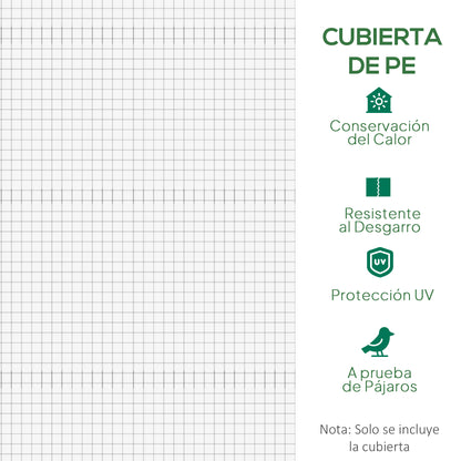Cubierta De Invernadero Outsunny Polietileno Blanco 300x200x200 Cm 845-382v03wt_5
